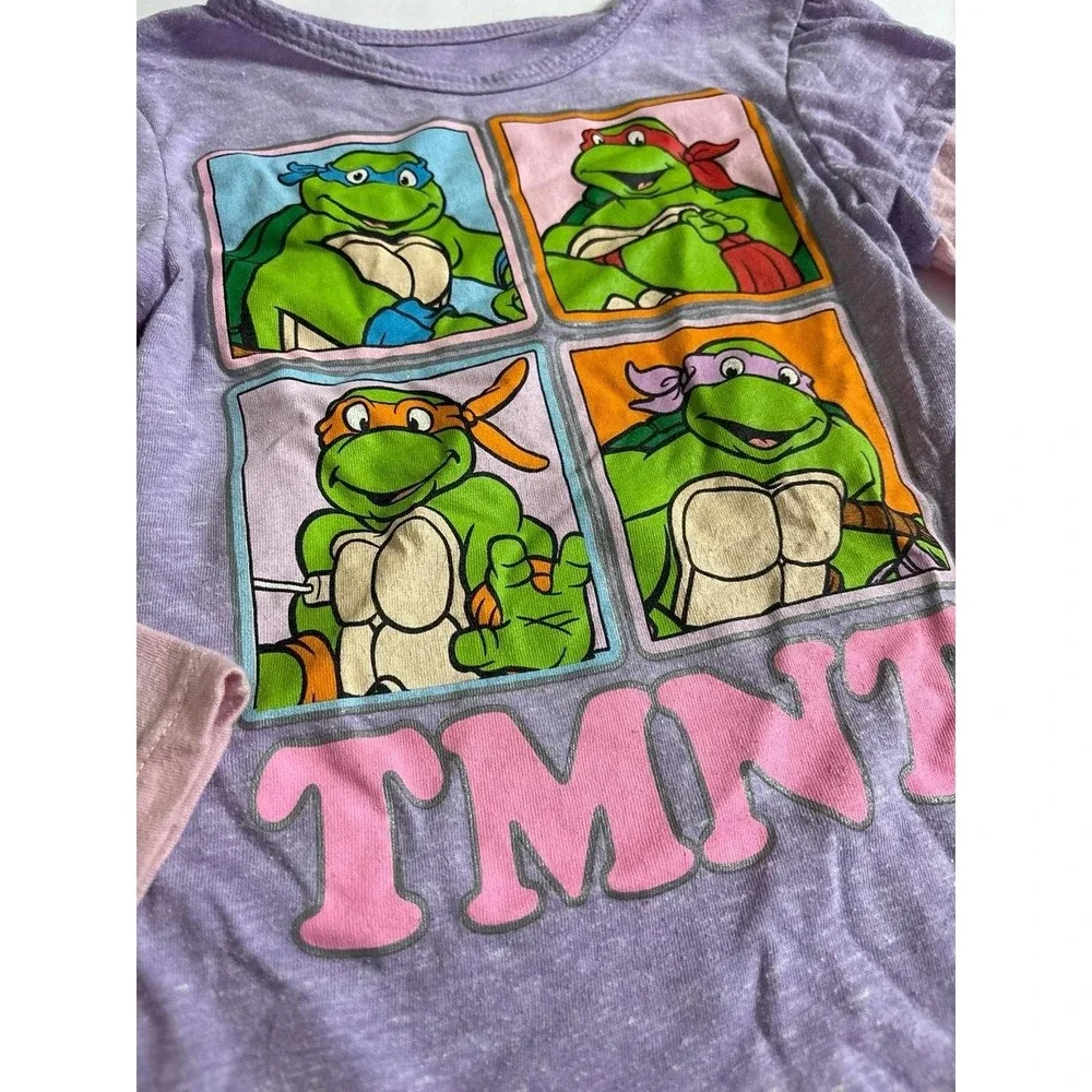 Ninja Turtle, Girls TMNT Long Sleeve Layered T-Shirt (Sz. 4T) Character 2016